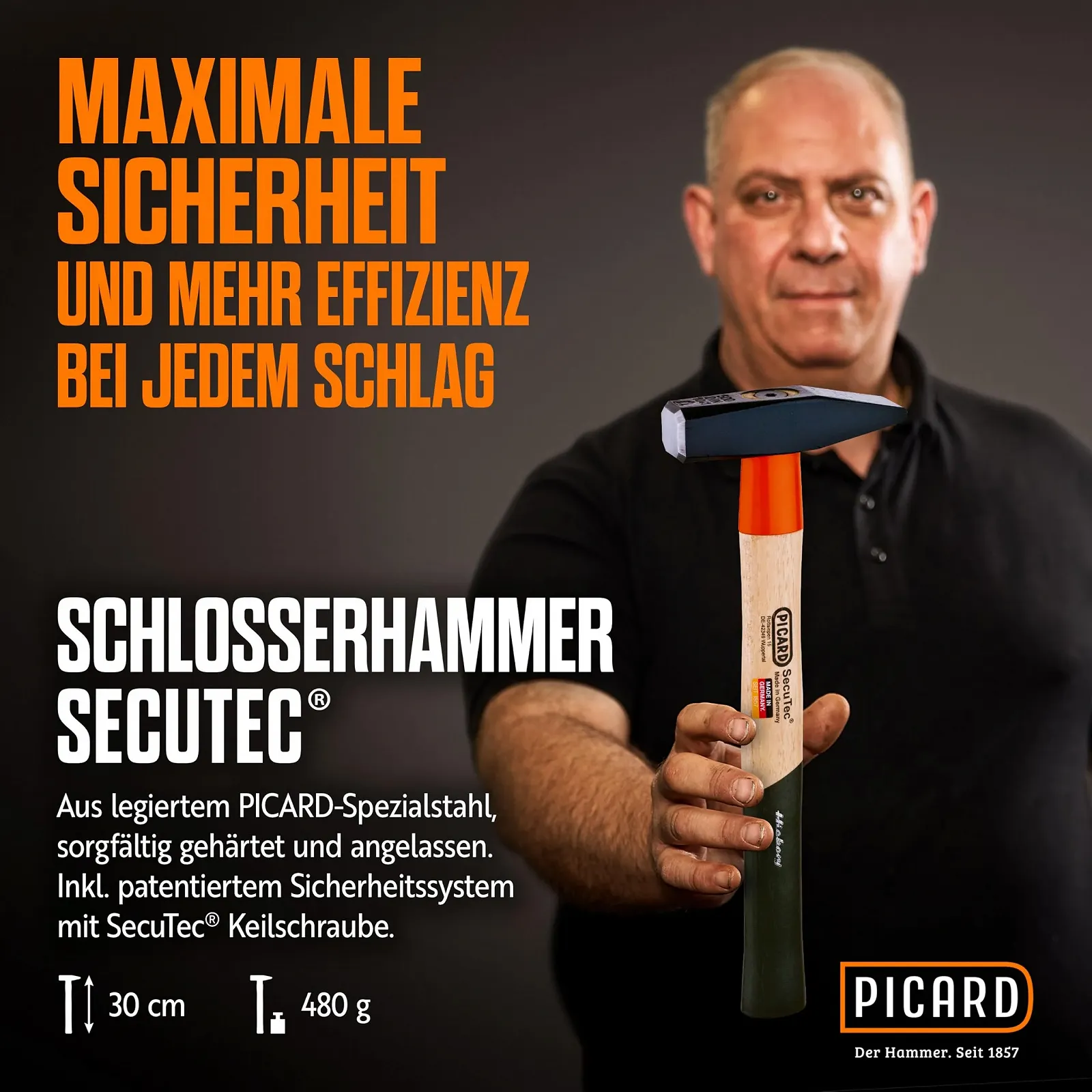 Слесарный молоток Picard SecuTec 0001202-0300 0.661 lb (0.3 кг), фото №2
