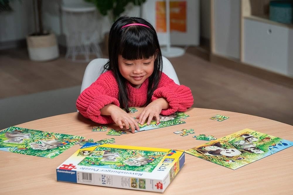 Дитячий пазл Ravensburger 07820 Cute Koalas and Pandas 2 x 24 деталі, фото №4