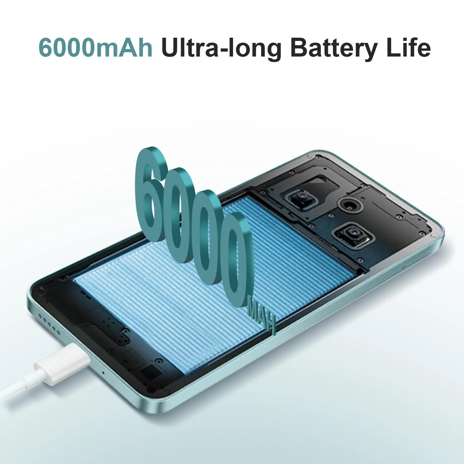 Смартфон XIAOMI Redmi 15C 6.9" 120Hz 6000mAh 4/128GB Mint Green, фото №3