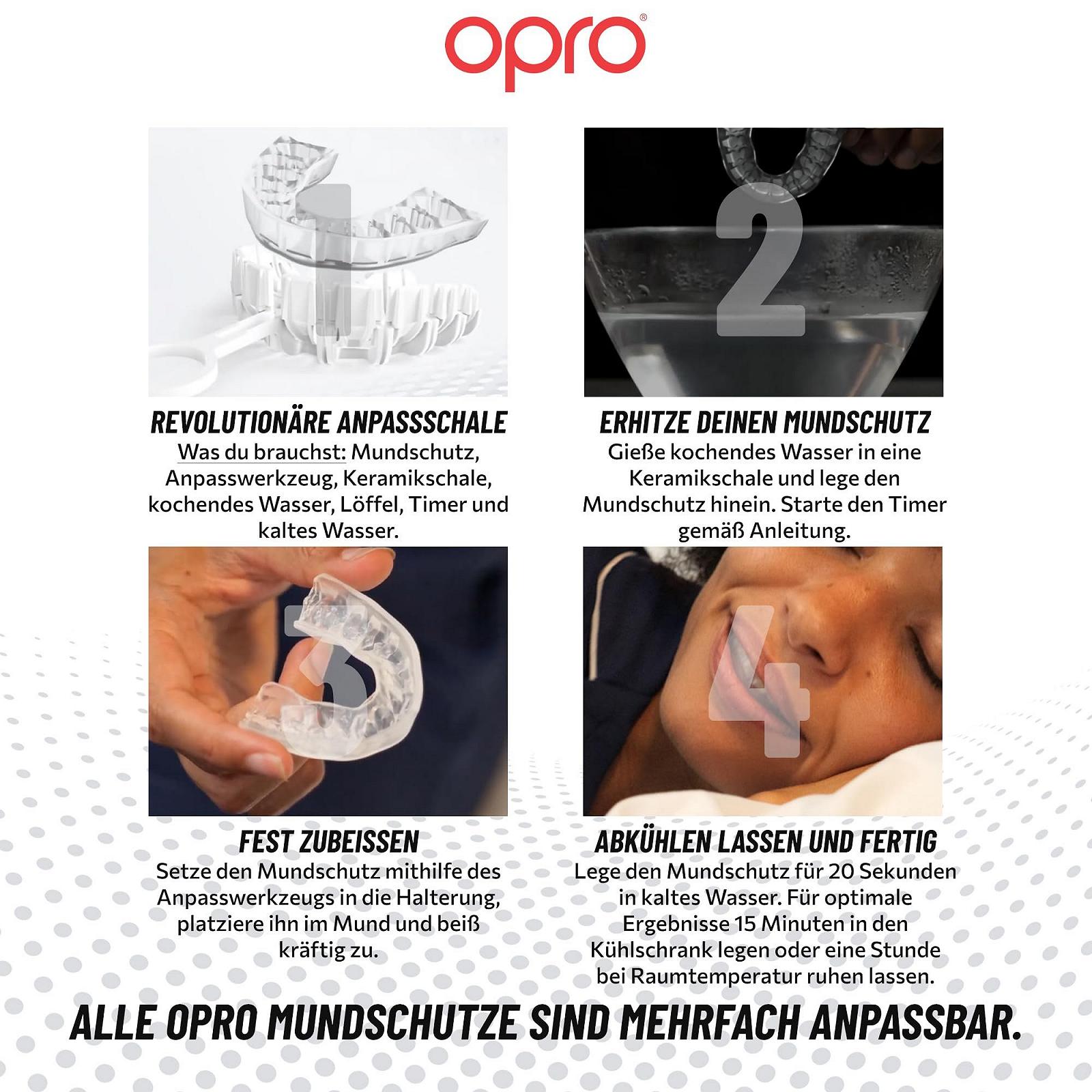 Капа для захисту від бруксизму OPRO Індивідуально регульована, зручна, гнучка, без BPA, фото №5 Капа для захисту від бруксизму OPRO Індивідуально регульована, зручна, гнучка, без BPA, фото №5