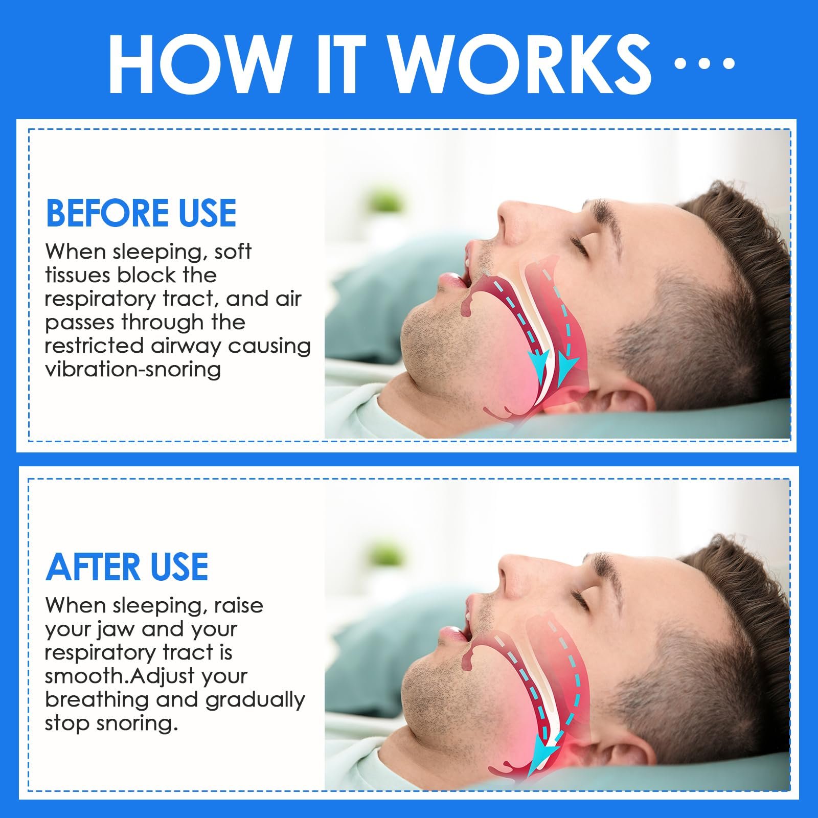 Ремінець на підборіддя проти хропіння Регульований допоміжний засіб для сну, фото №4