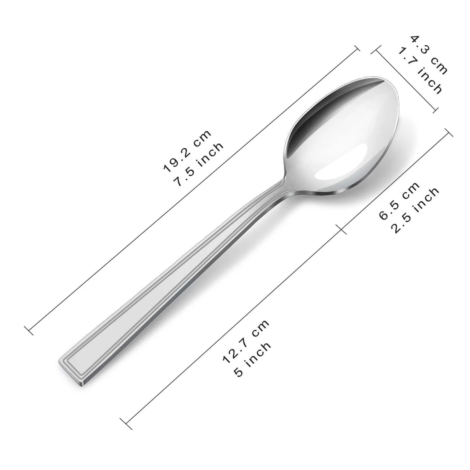 Ложка Hunnycook Супова з нержавіючої сталі Набір 24 шт 19.2 см, фото №2 Ложка Hunnycook Супова з нержавіючої сталі Набір 24 шт 19.2 см, фото №2