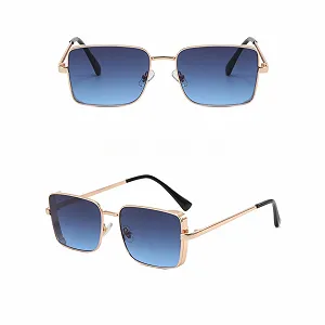 Сонцезахисні окуляри Прямокутні Класичні WDZAYXC Металева оправа Ретро Вінтажні для чоловіків та жінок synthetic.ua - Фото 1