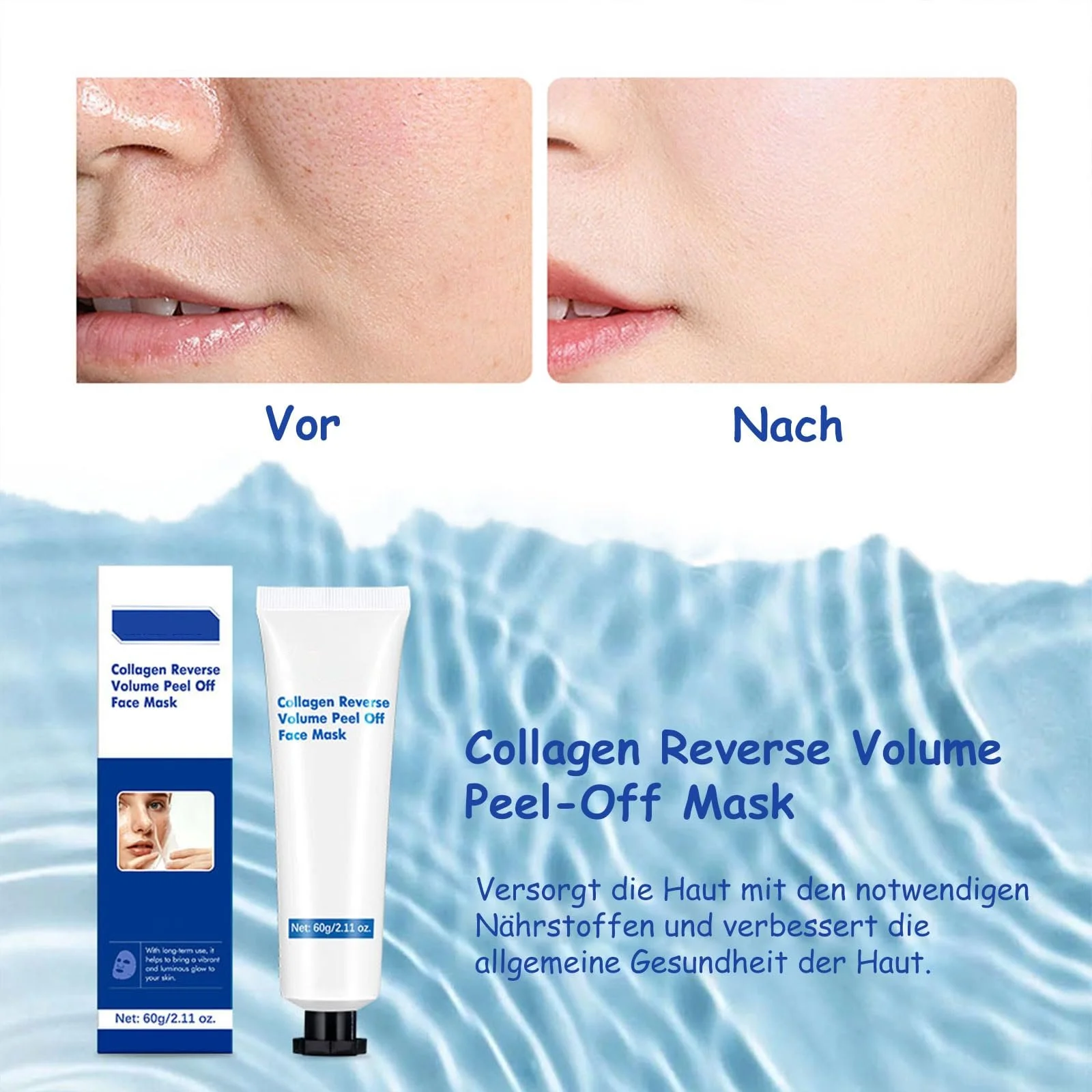 Ночная Маска с Коллагеном для Лица, Маска-пленка для Глубокого Увлажнения, Ночная Маска для Подтяжки и Эластичности Кожи, Увлажняющее Средство, фото №5