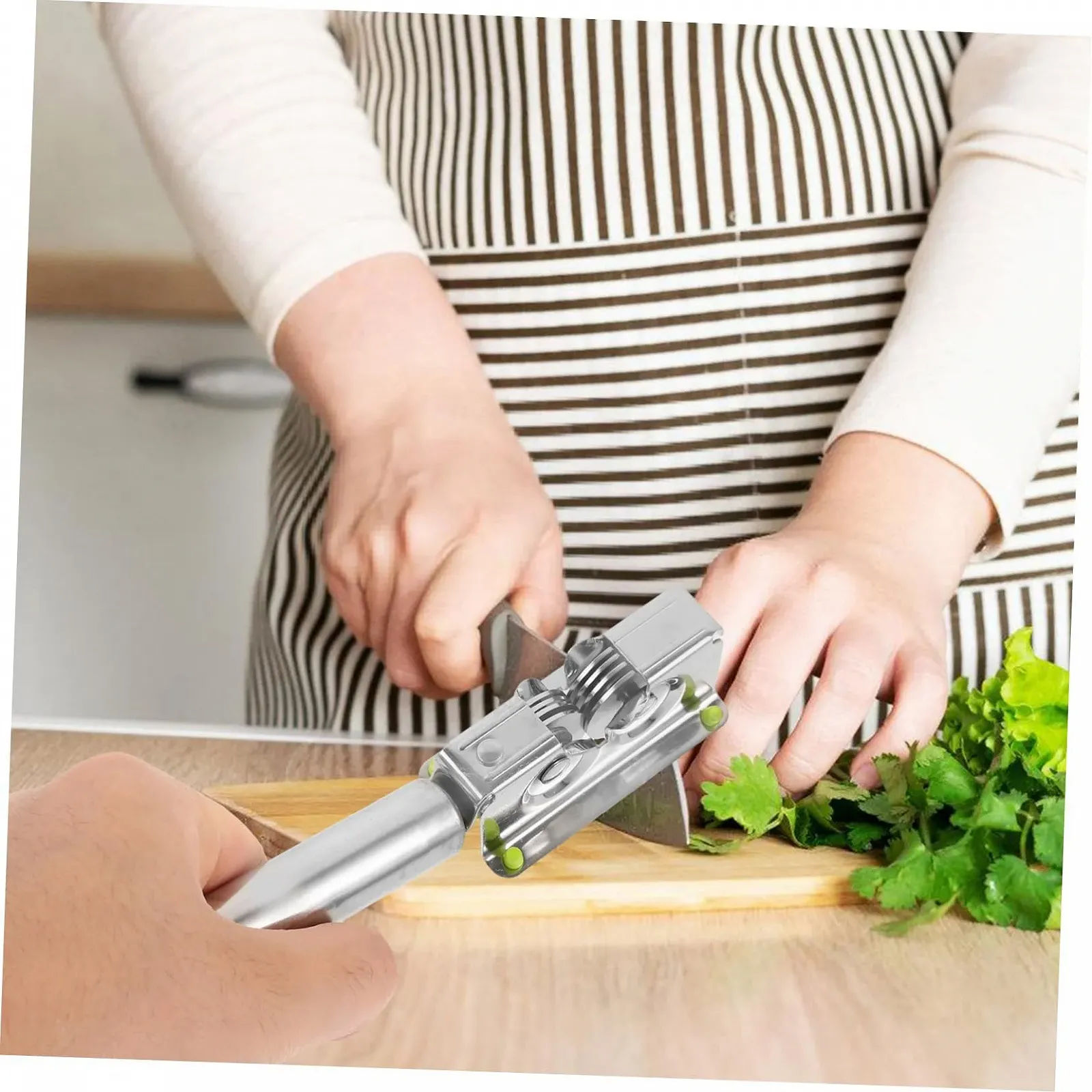 Точилка для ножей Holibanna 2 шт. нержавеющая сталь для ножниц и кухонных ножей портативная эргономичная многофункциональная, фото №5