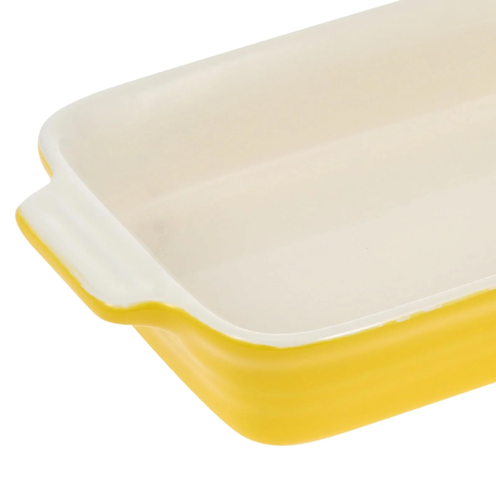 Прямоугольная форма для запекания TOYANDONA керамическая с двумя ручками Желтая, фото №2