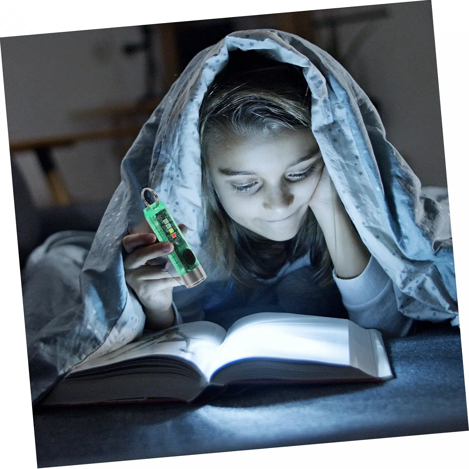 Фонарик INOOMP 1 шт. Предупреждающий фонарь Мощный мини-фонарик Перезаряжаемый мини-фонарик Маленький светодиодный фонарик Мини-супермощный фонарик Зеленый PC, фото №8