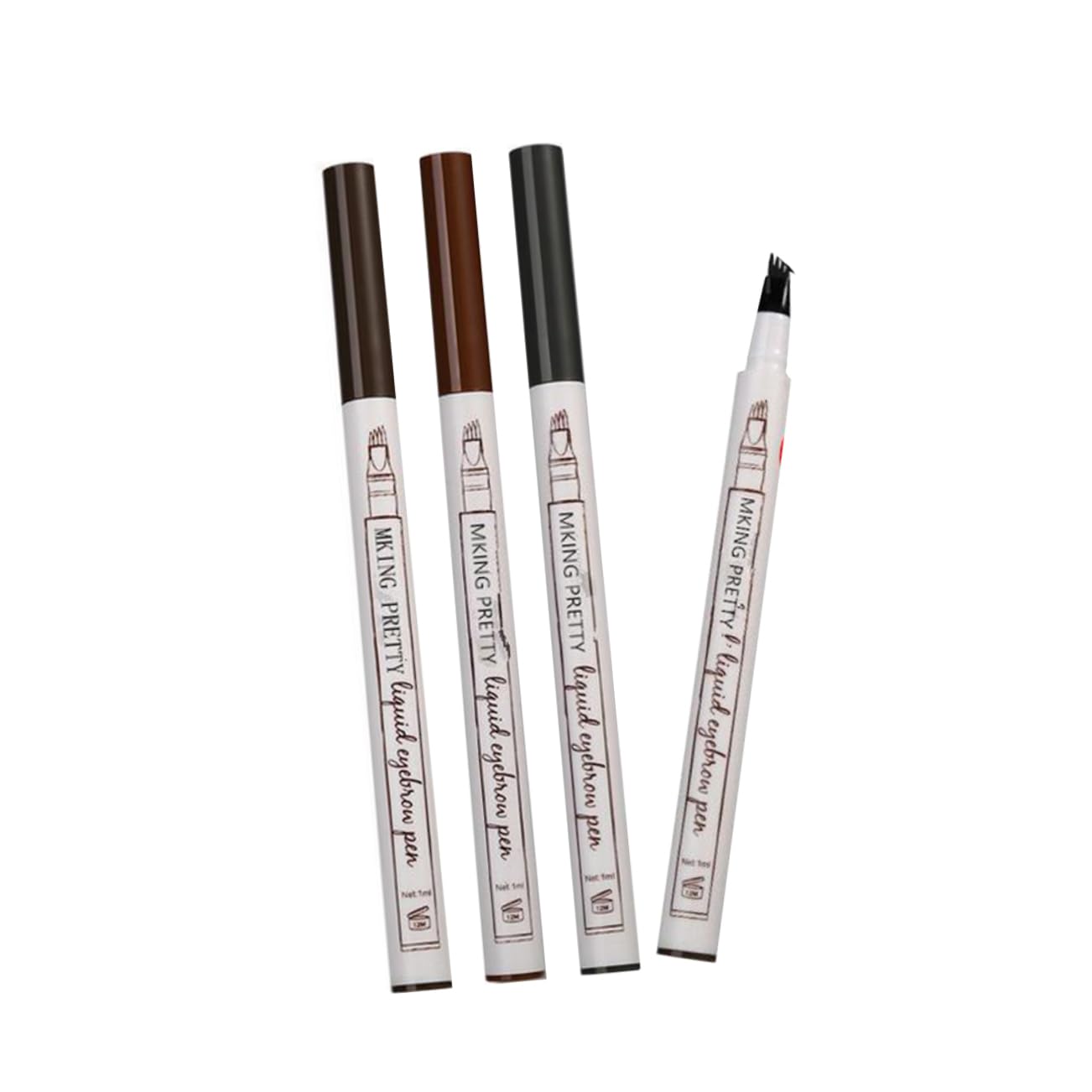 Олівець Beavorty Рідкий Водостійкий Набір з 4 шт. Тонкі лінії Пудра для брів, фото №1