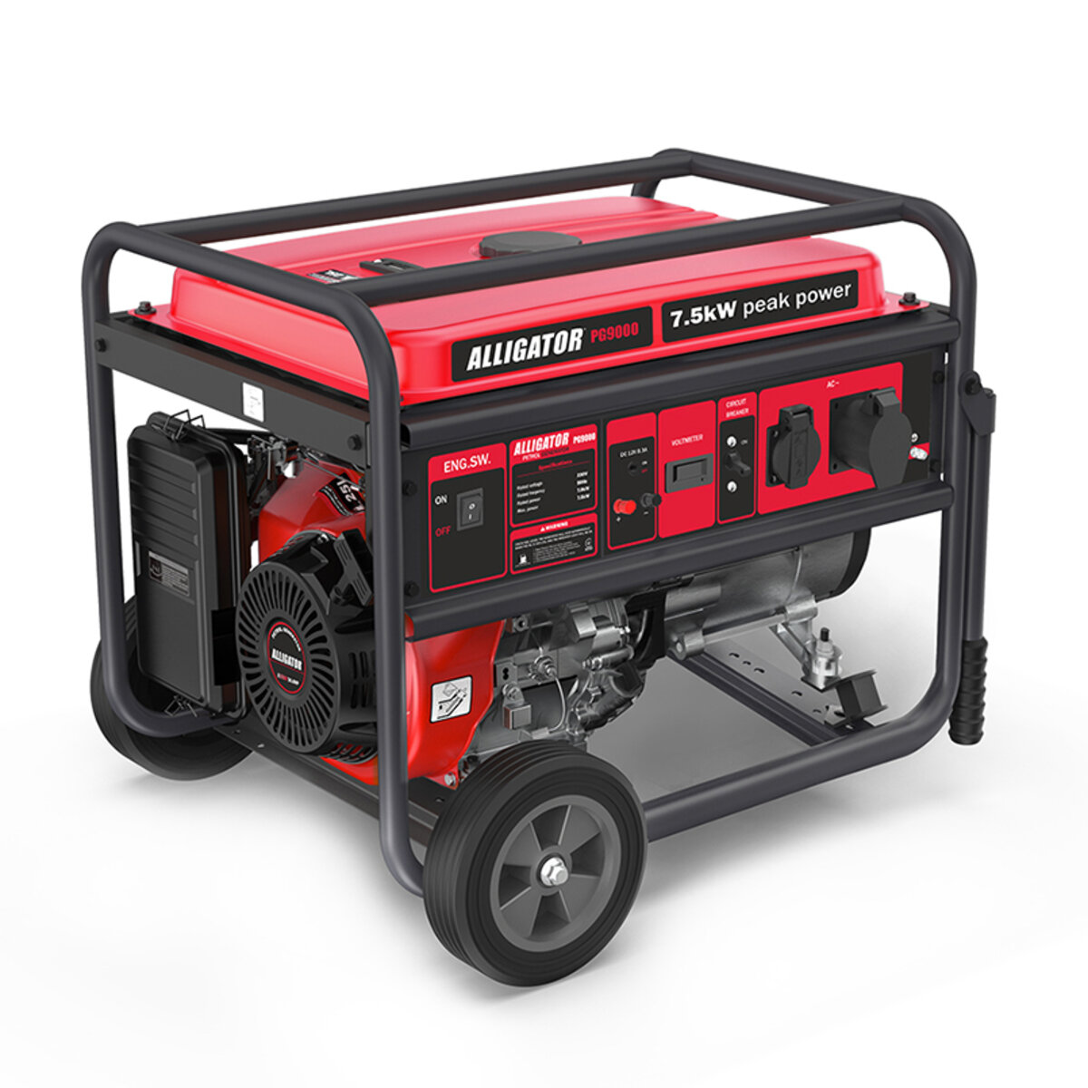 Генератор Alligator PG9000 бензиновий 7,5кВт ном 7,0кВт), фото №1