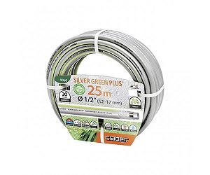 Шланг поливальний 1/2" 25м Silver Green Plus сірий з салатовою полосою - Фото 1