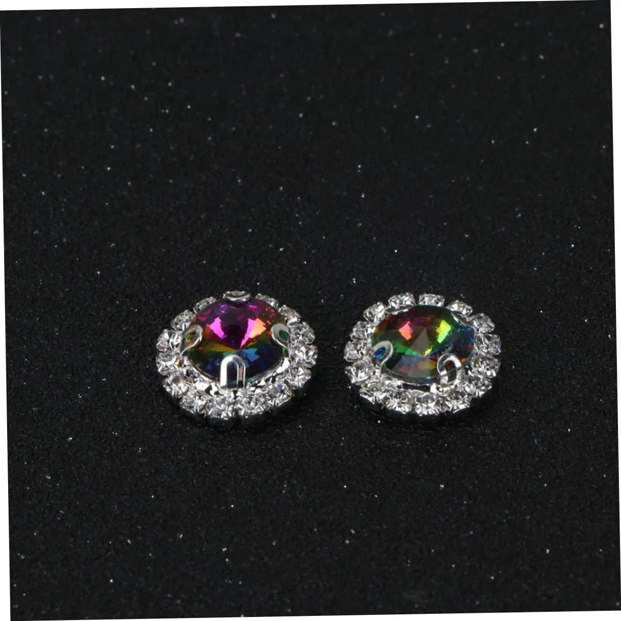 Стрази COHEALI 60 шт. Плоскі райдужні Стрази для рукоділля, прикраси столу та весільної декорації, для виготовлення ювелірних виробів та творчих проєктів, фото №2