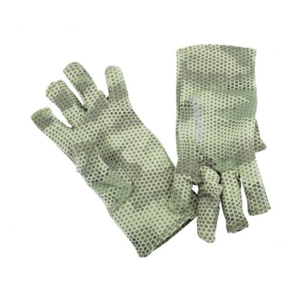 Ultra-Wool Core 3-Finger Liner Hex Camo Loden S перчатки Simms, фото №1