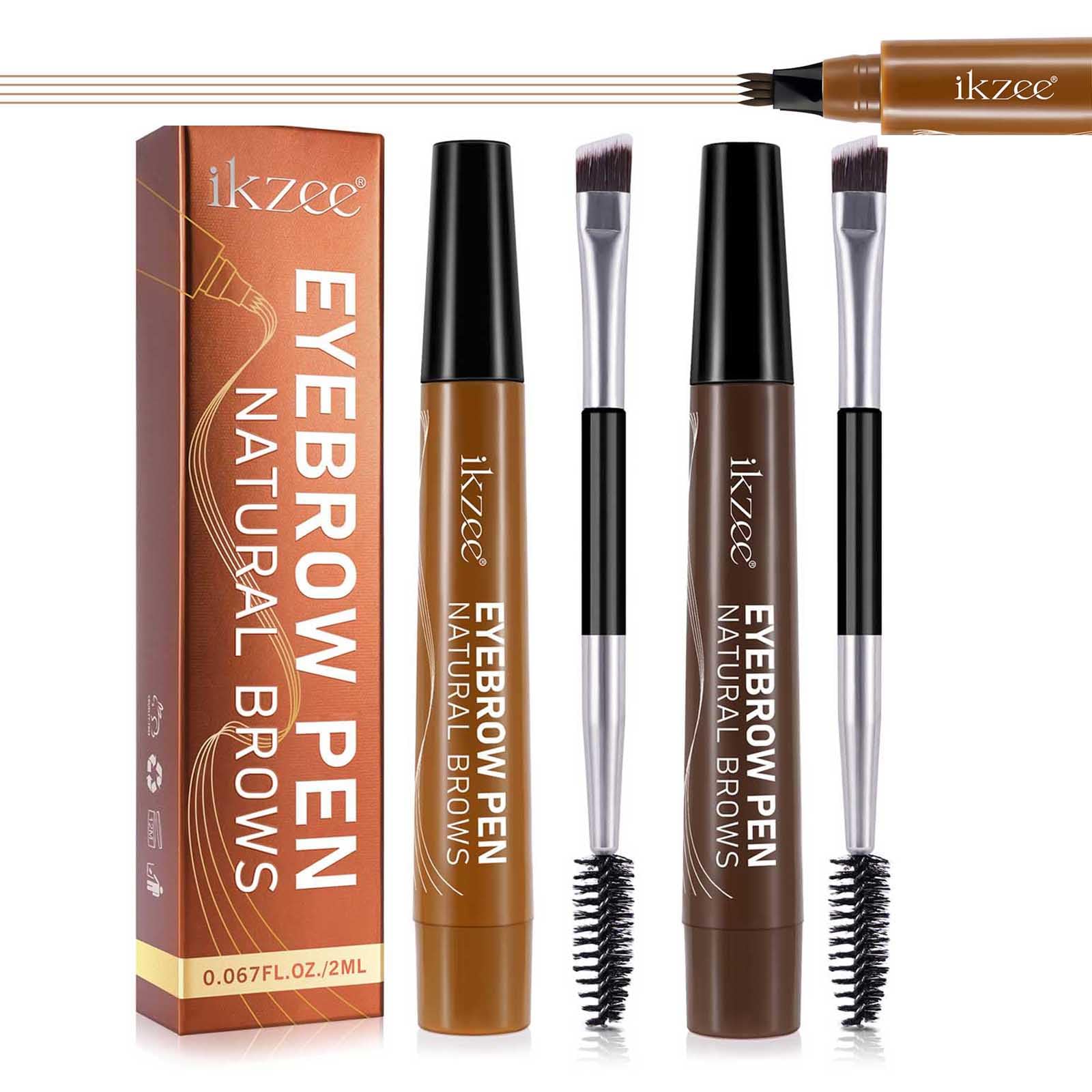 Карандаш 3D Microblading 4 микро-вилочные наконечники для прорисовки бровей, фото №1