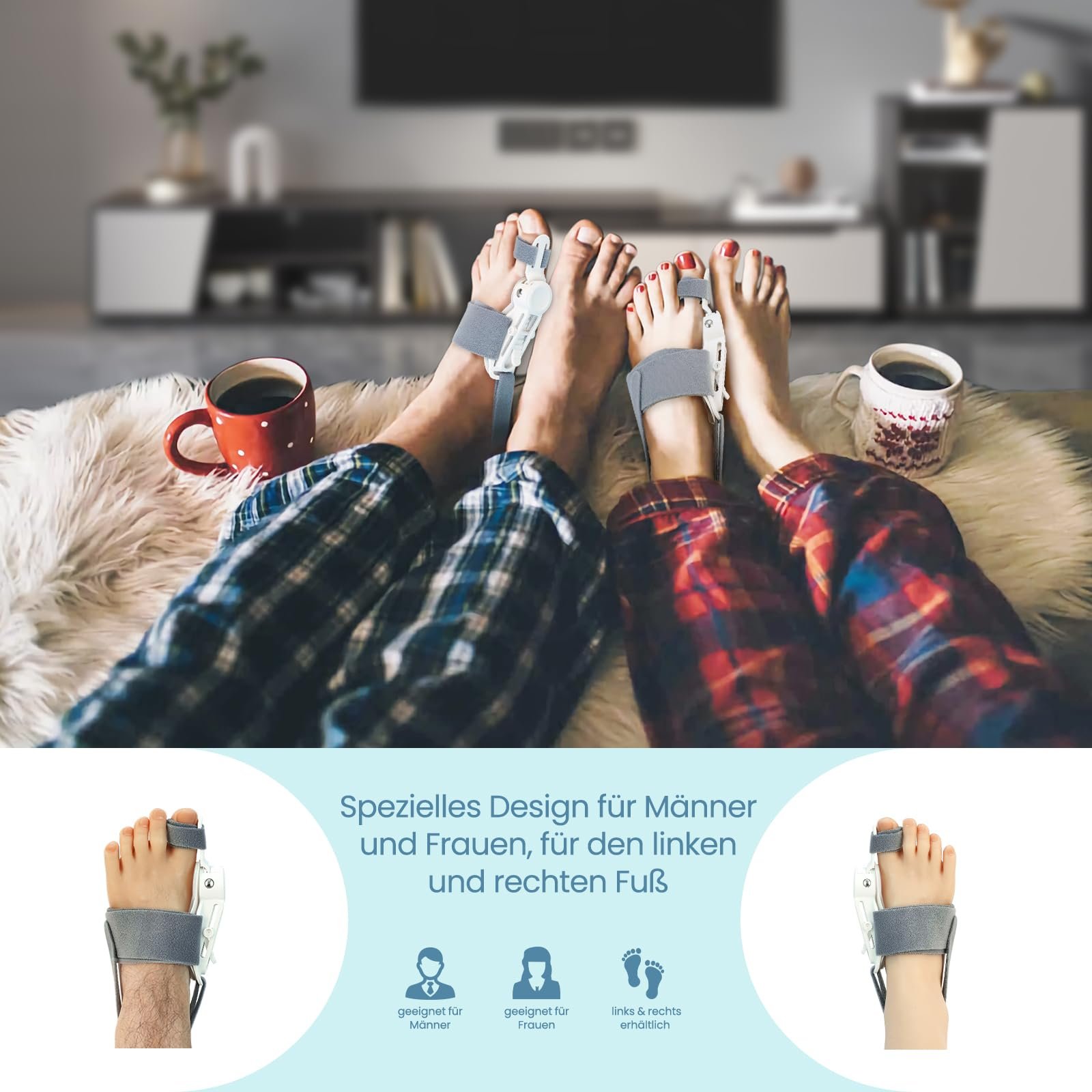 Коректор великого пальця стопи Epessa Hallux Valgus Correction Upgrade Регульована шина Кронштейни Hallux Valgus для пальців ніг вдень і вночі для чоловіків і жінок, фото №5