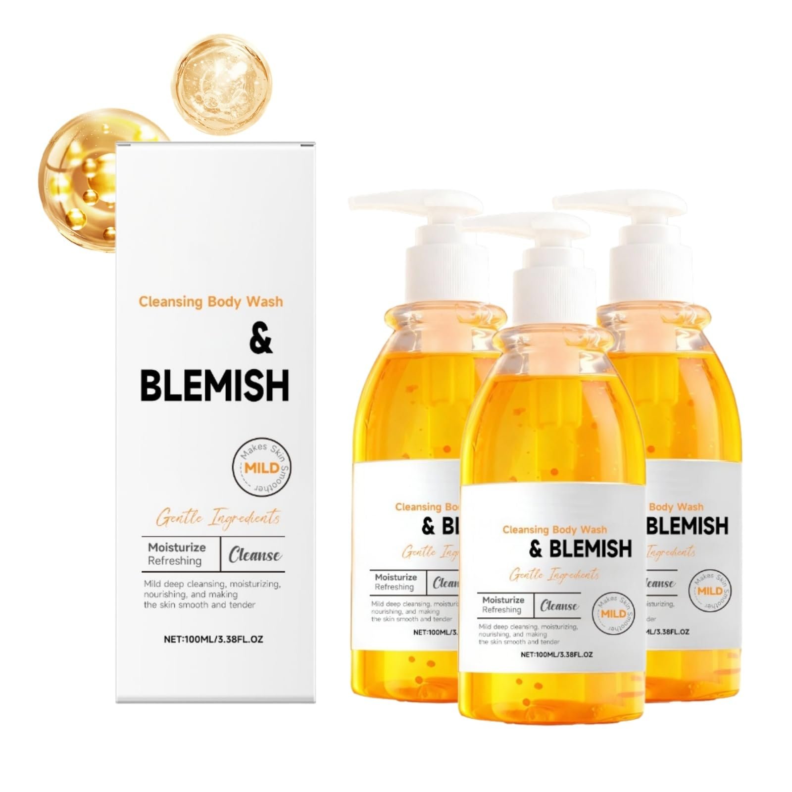 Гель для душу Cleansing Body Wash зволожуючий з м'якою формулою, ароматний (3 шт.), фото №1