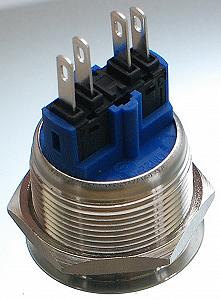 Кнопка антивандальна VJ Parts d25mm стрижка 22mm h30mm 4 контакту synthetic.ua - Фото 1