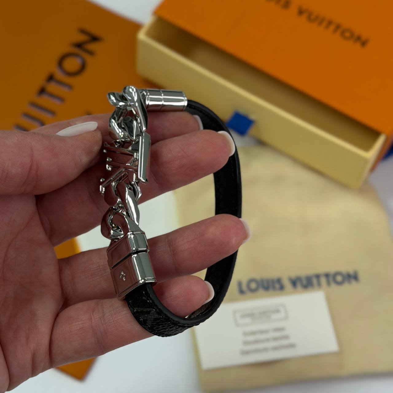 Браслет Луи Витон мужской на руку Louis Vuitton Grey, фото №7