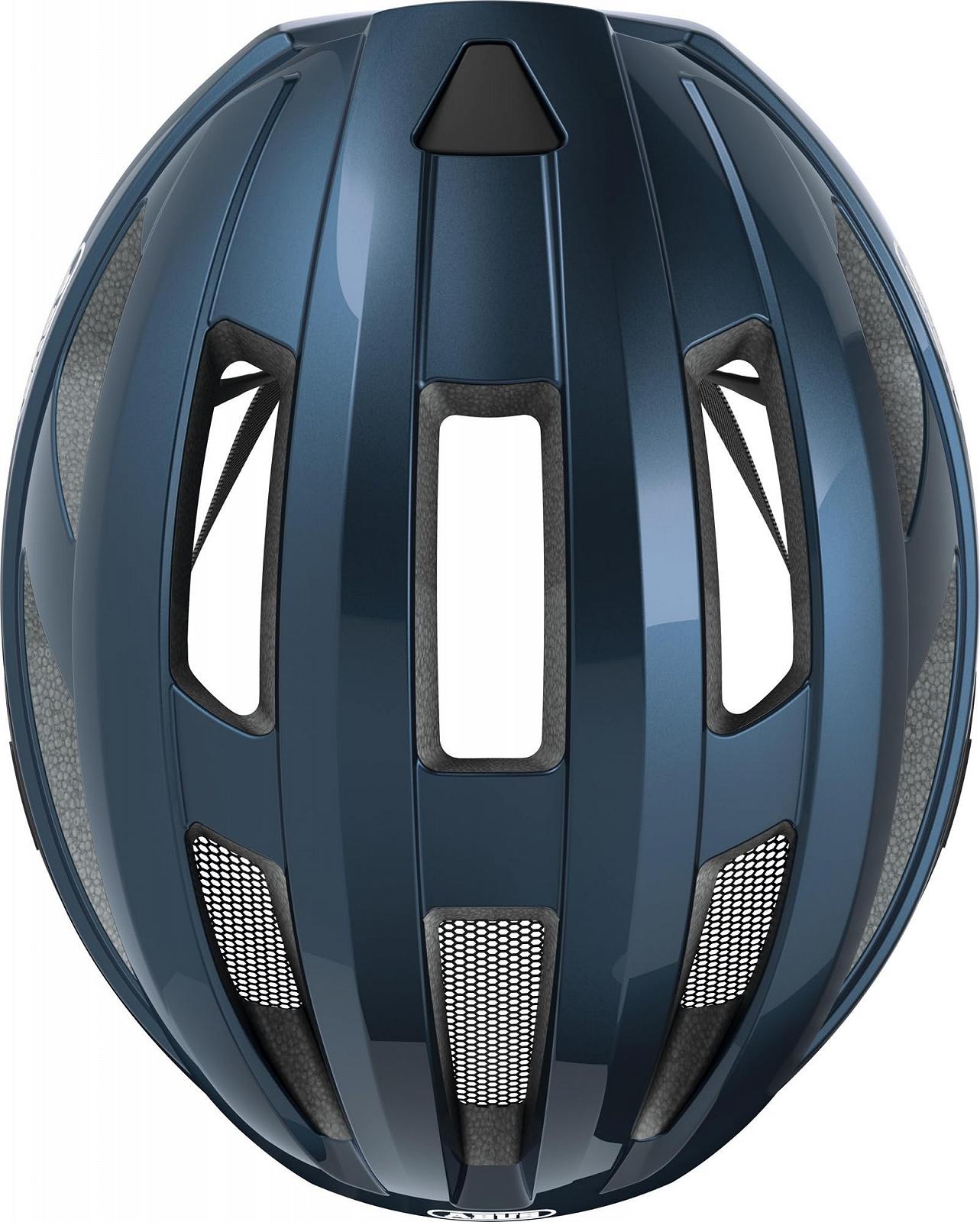 Шолом ABUS Macator Road Bike, спортивний, для початківців, унісекс, Shiny Blue (Midnight Blue), розмір L (58-62 см), фото №4