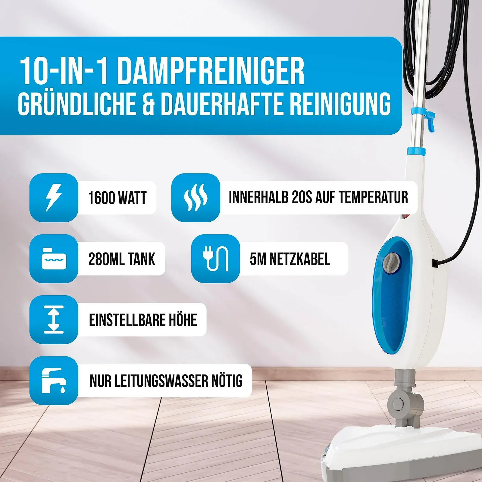 Пароочисник Strex 12-в-1 1500 Вт 280 мл, фото №8 Пароочисник Strex 12-в-1 1500 Вт 280 мл, фото №8