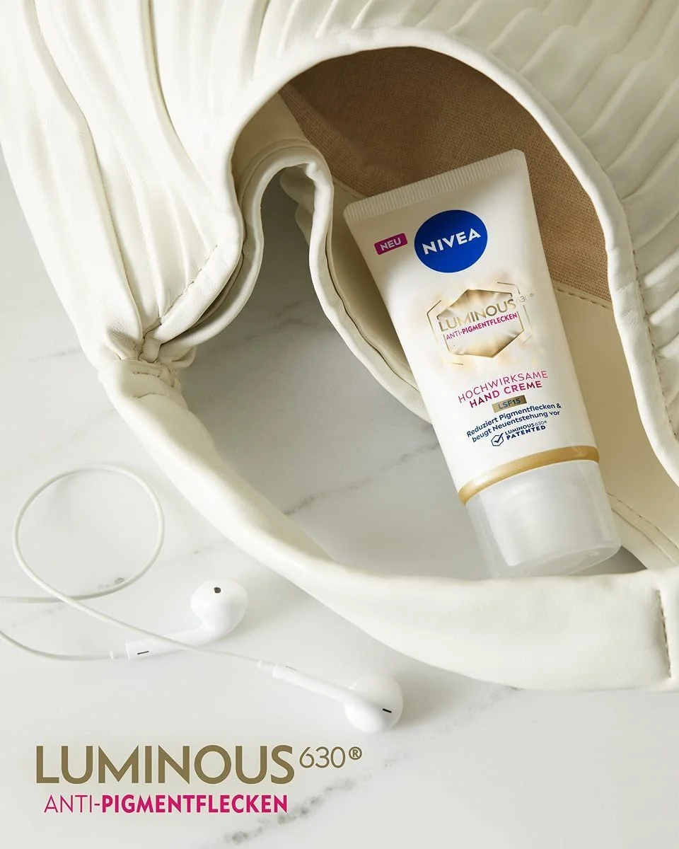 Крем для рук NIVEA Luminous 630 SPF15, 50 мл, питательный крем уменьшает пигментные пятна и предотвращает их повторное образование, высокоэффективный крем против пигментных пятен для рук, фото №8