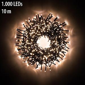 Гирлянда Lunartec CHRISTMAS LED, 1000 светодиодов, 8 режимов, IP44, 10 м, теплый белый synthetic.ua - Фото 1