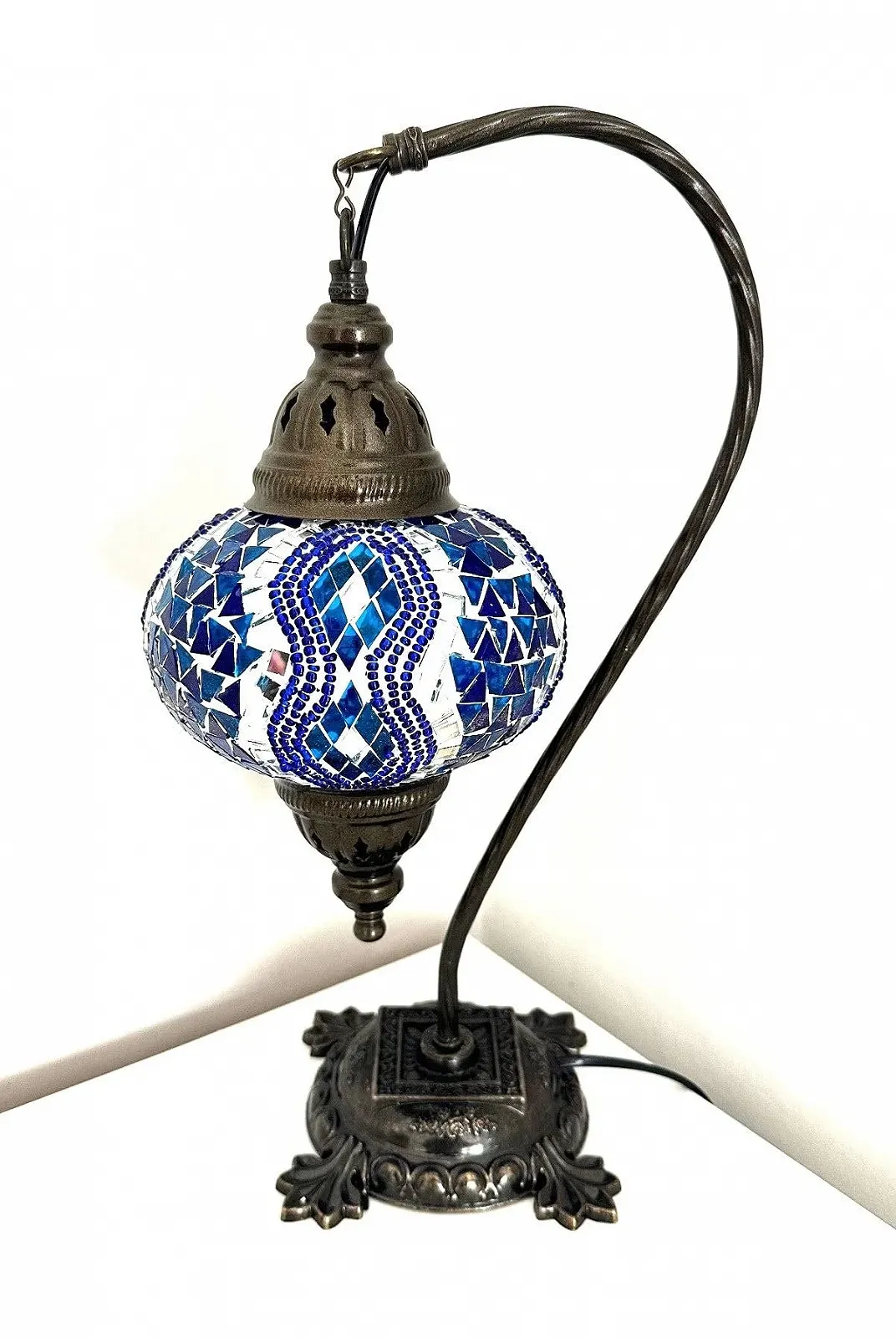 Настільна лампа Samarkand Lights Mosaic Table Lamp L Ручна робота Турецька Блакитна, фото №3