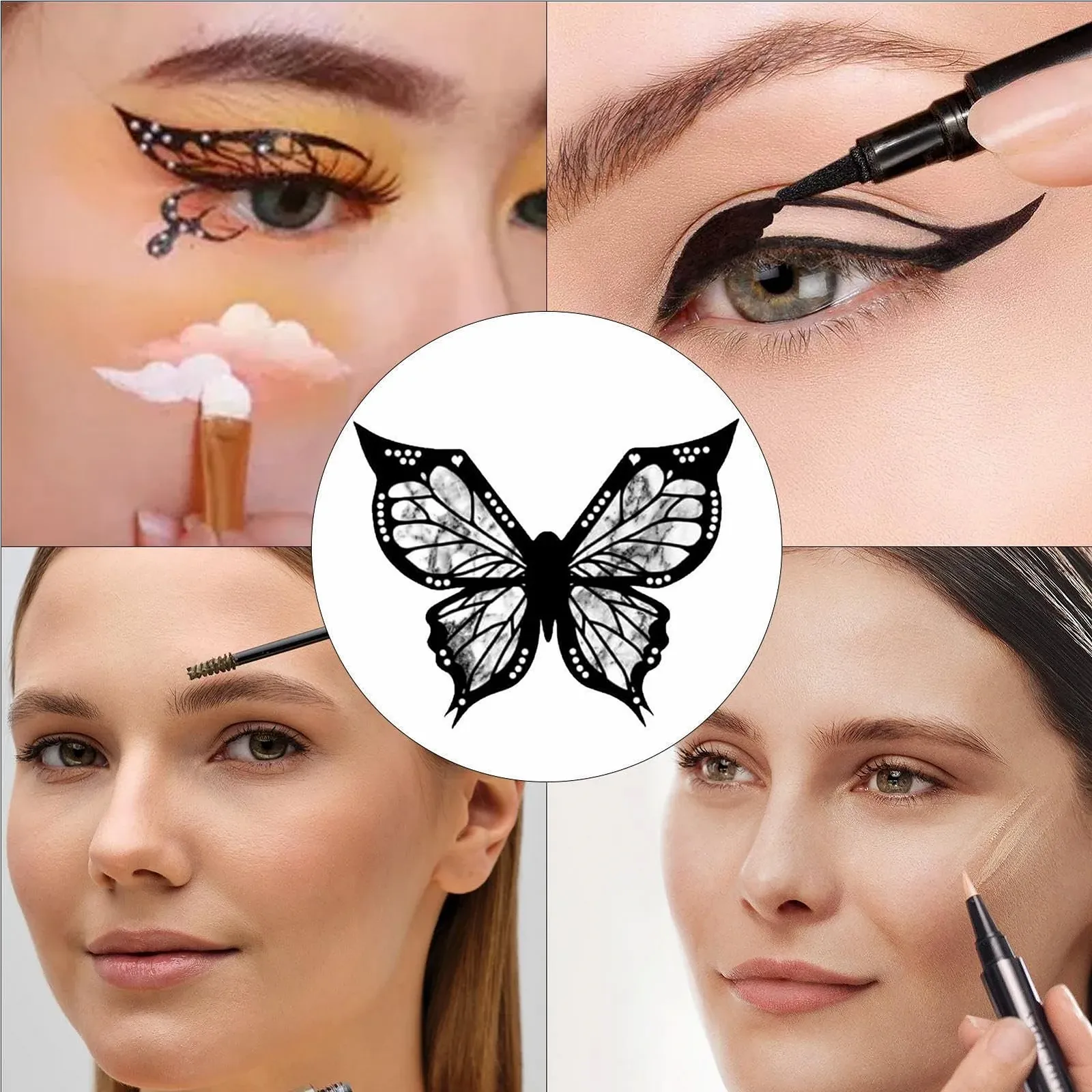 Трафарет для подводки глаз Butterfly, трафарет для макияжа глаз Butterfly, многоразовый, фото №5