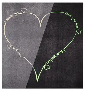 Плед Пухнастий Love You Сірий Світиться у Темряві Плюшевий - Фото 1