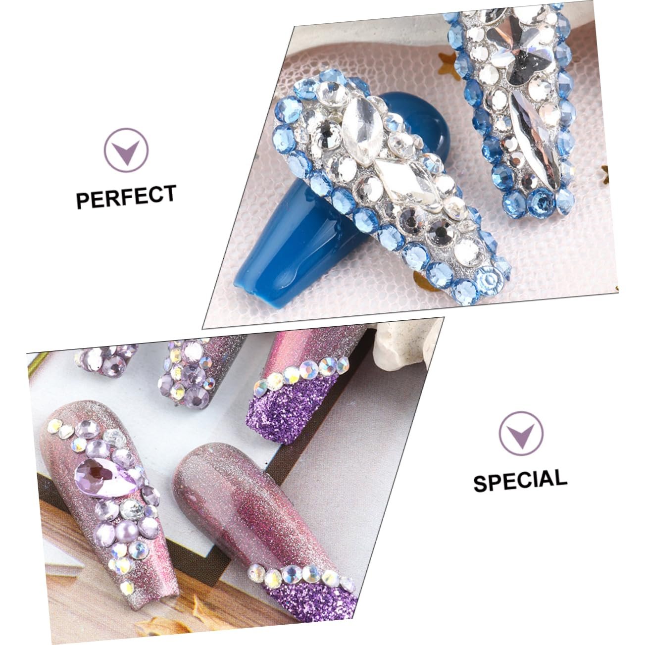 Стрази для нігтів Healeved Bunte, блискучі, для манікюру, набір для святкування та творчості, фото №8