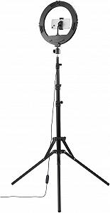 Кільцева LED лампа зі штативом Hama SpotLight Steady 120 Чорна (00004659) ціна на synthetic.ua - Фото 1 Кільцева LED лампа зі штативом Hama SpotLight Steady 120 Чорна (00004659) synthetic.ua - Фото 1