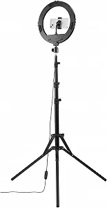 Кільцева LED лампа зі штативом Hama 00004659 Чорна ціна на synthetic.ua - Фото 1 Кільцева LED лампа зі штативом Hama 00004659 Чорна synthetic.ua - Фото 1