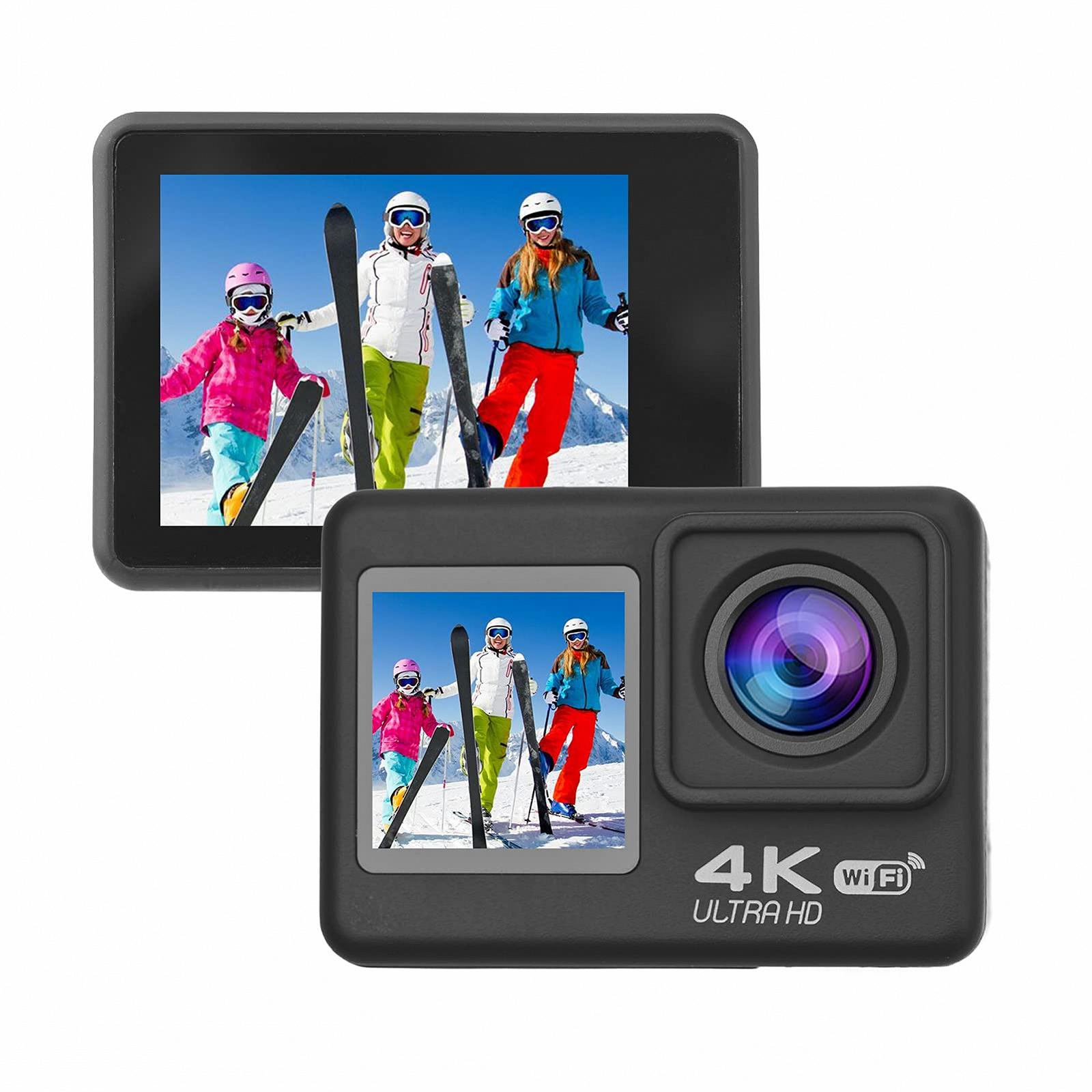 Екшн-камера Camnoon Ultra 4K 60FPS WiFi 170° 30м з пультом та аксесуарами чорна, фото №1