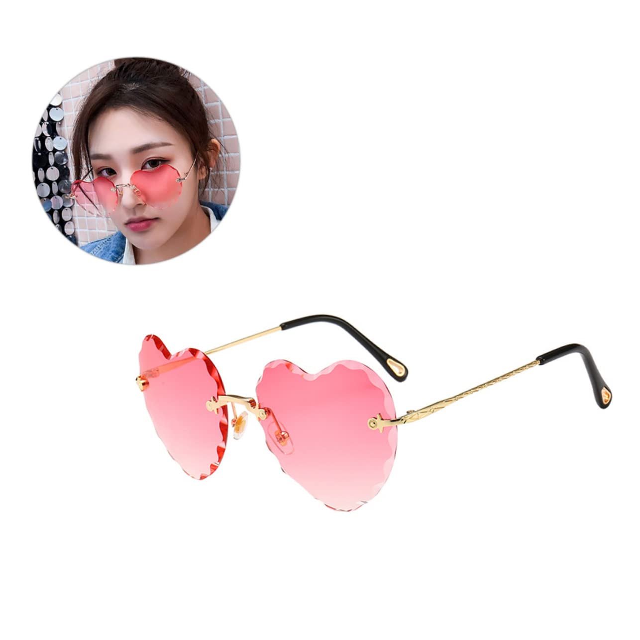 Окуляри PACKOVE Готичні SteampunkUV-окуляри поляризовані у формі серця, фото №9