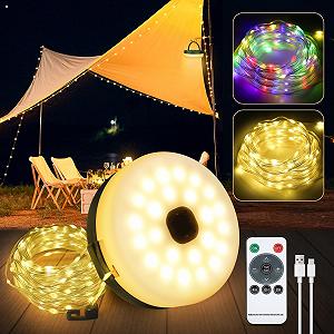 Гирлянда NEUTYPECHIC кемпинговая, 10 м, LED, 9 режимов освещения, IP44 водонепроницаемая, рулонная - Фото 1