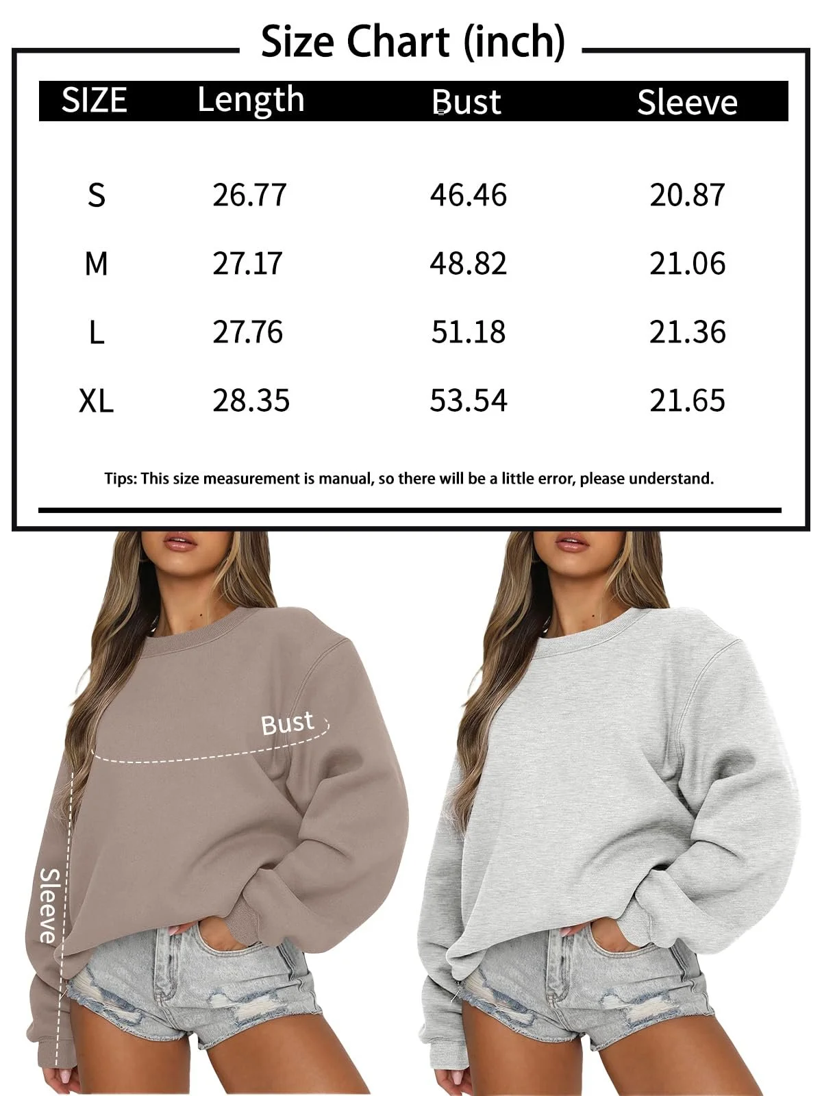 Женский свитшот EFAN, осенняя толстовка оверсайз с круглым вырезом, пуловер для девочек-подростков, милый повседневный наряд 2024, фото №6