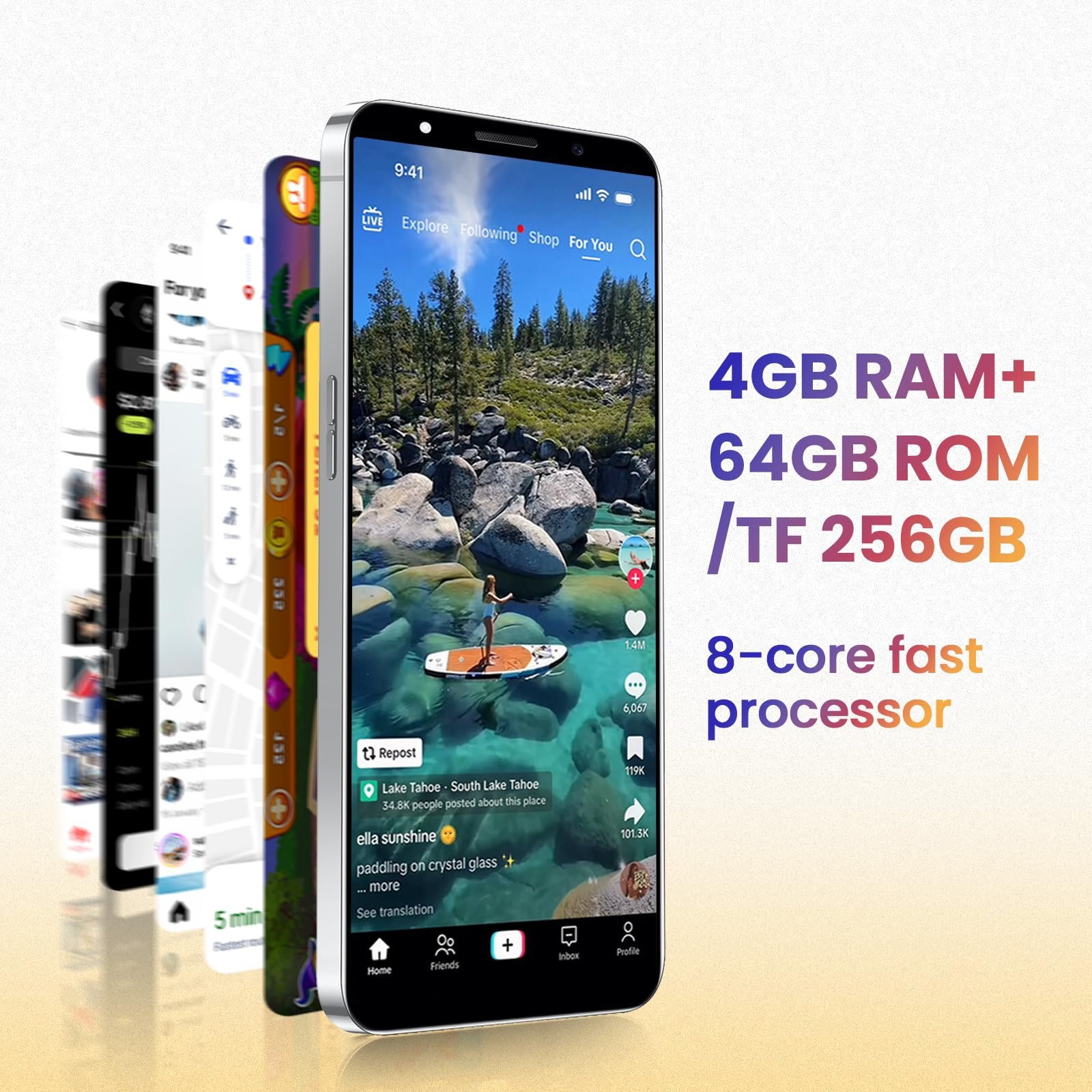 Смартфон 4/64GB 700gold, фото №6