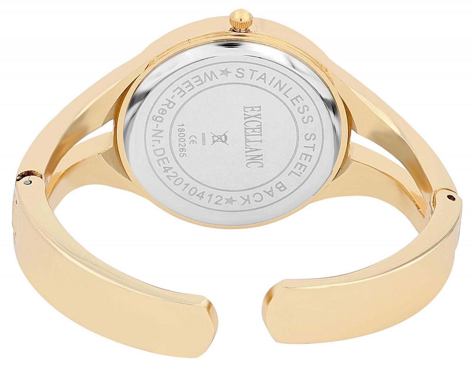 Женские часы Клипса Excellanc Металлический браслет Застежка Браслет-браслет Легкочитаемые цифры Круглый Длина 15.5см Кварцевые наручные часы, фото №3