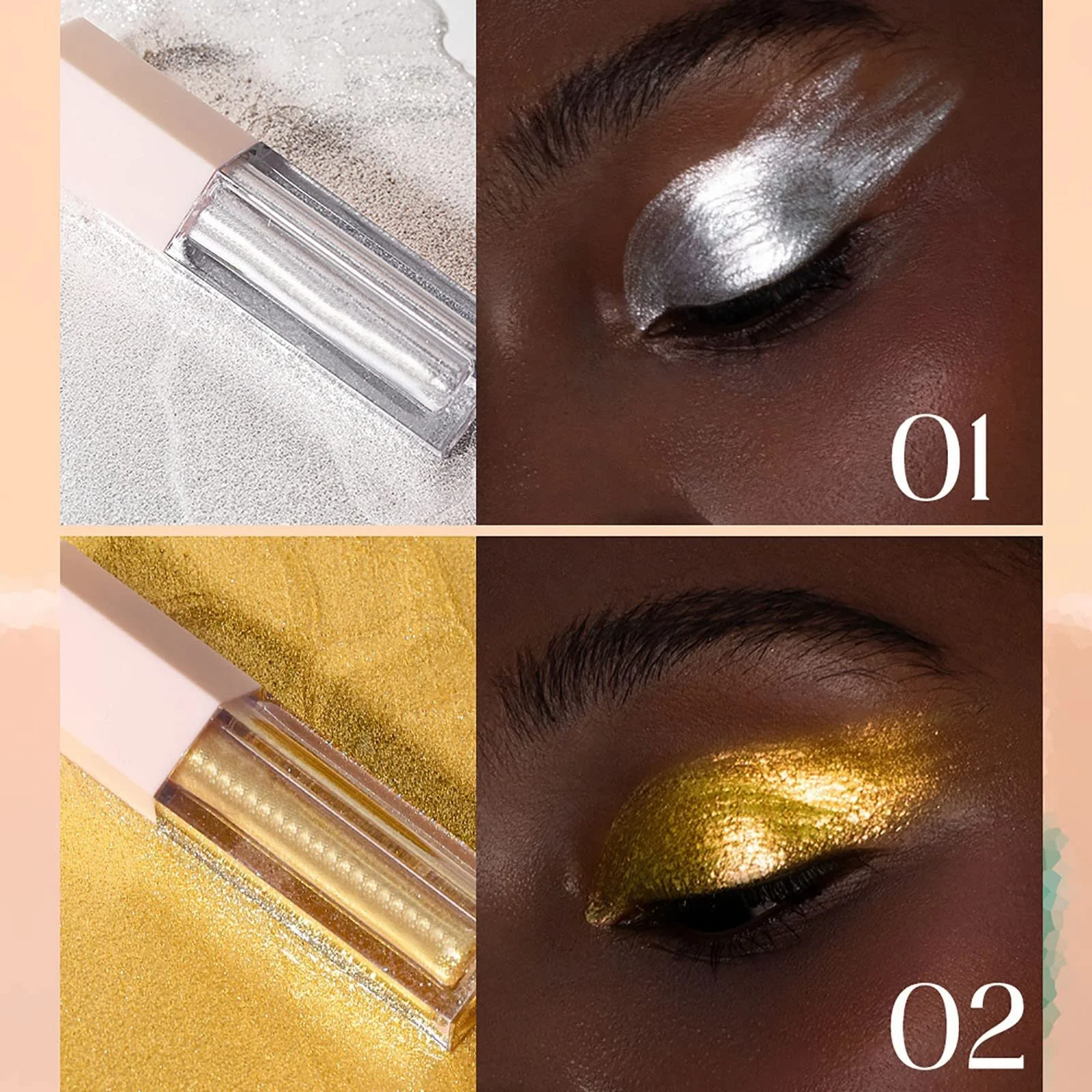 Рідкі тіні для очей Хамелеон Блискучі Металеві, фото №7 Рідкі тіні для очей Хамелеон Блискучі Металеві, фото №7