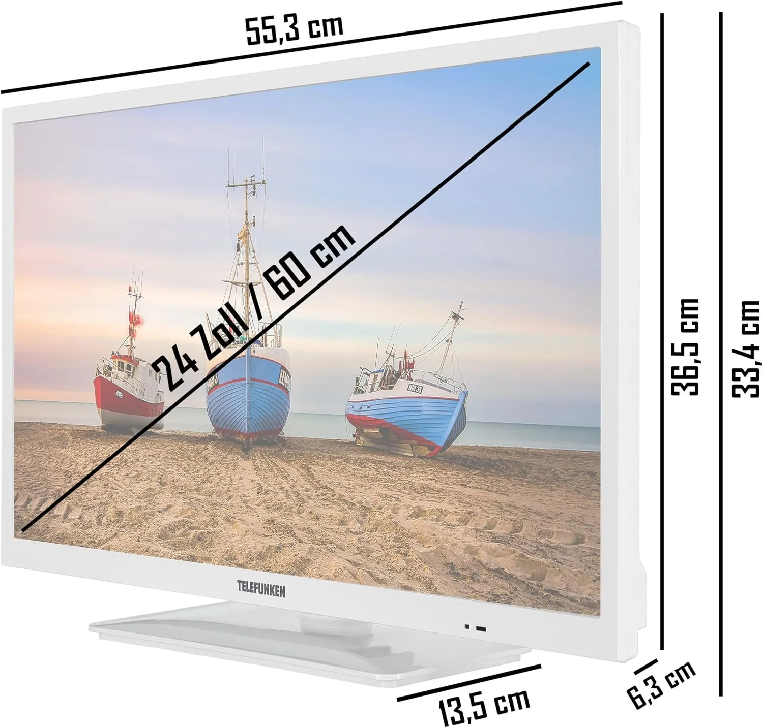 Телевізор 24" Telefunken XH24N550M-W / HD / 50 Гц / LCD / T2, фото №3 Телевізор 24" Telefunken XH24N550M-W / HD / 50 Гц / LCD / T2, фото №3