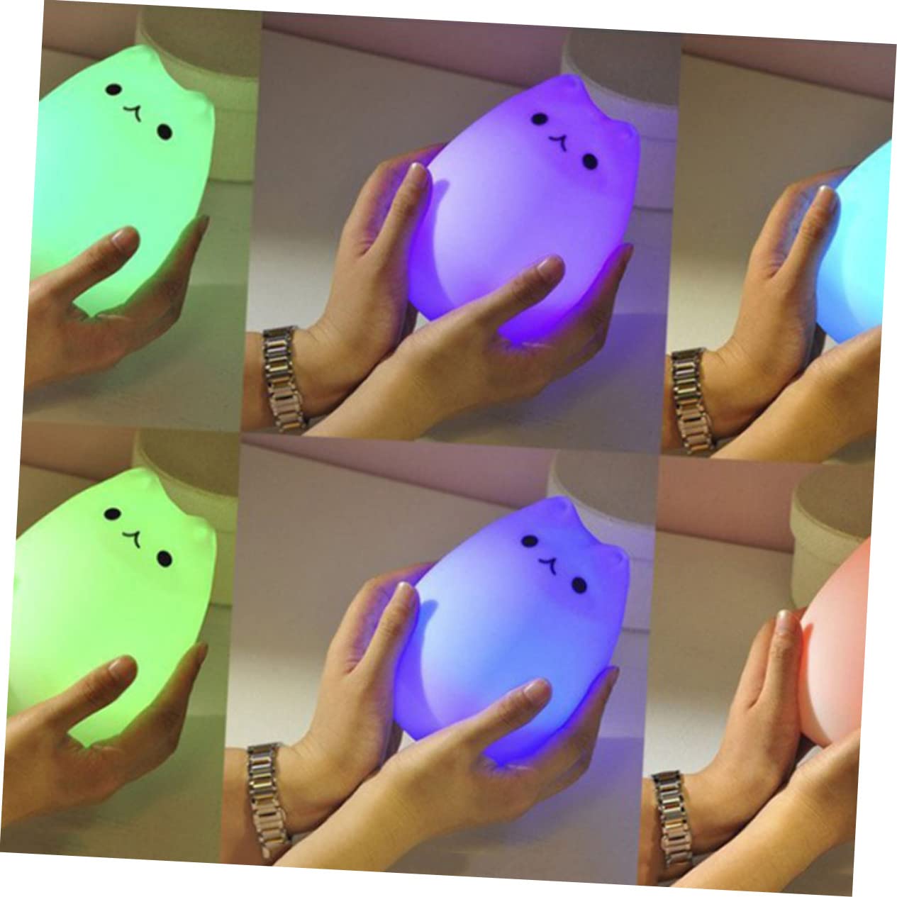 Світильник PRETYZOOM 2st Schlafzimmerlampe Kleinkind Портативний Білий Світло Ударний, фото №3