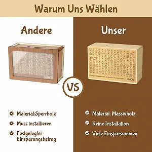 Скарбничка Bemaystar Personalised дерев'яна з цілями 5000 € synthetic.ua - Фото 1