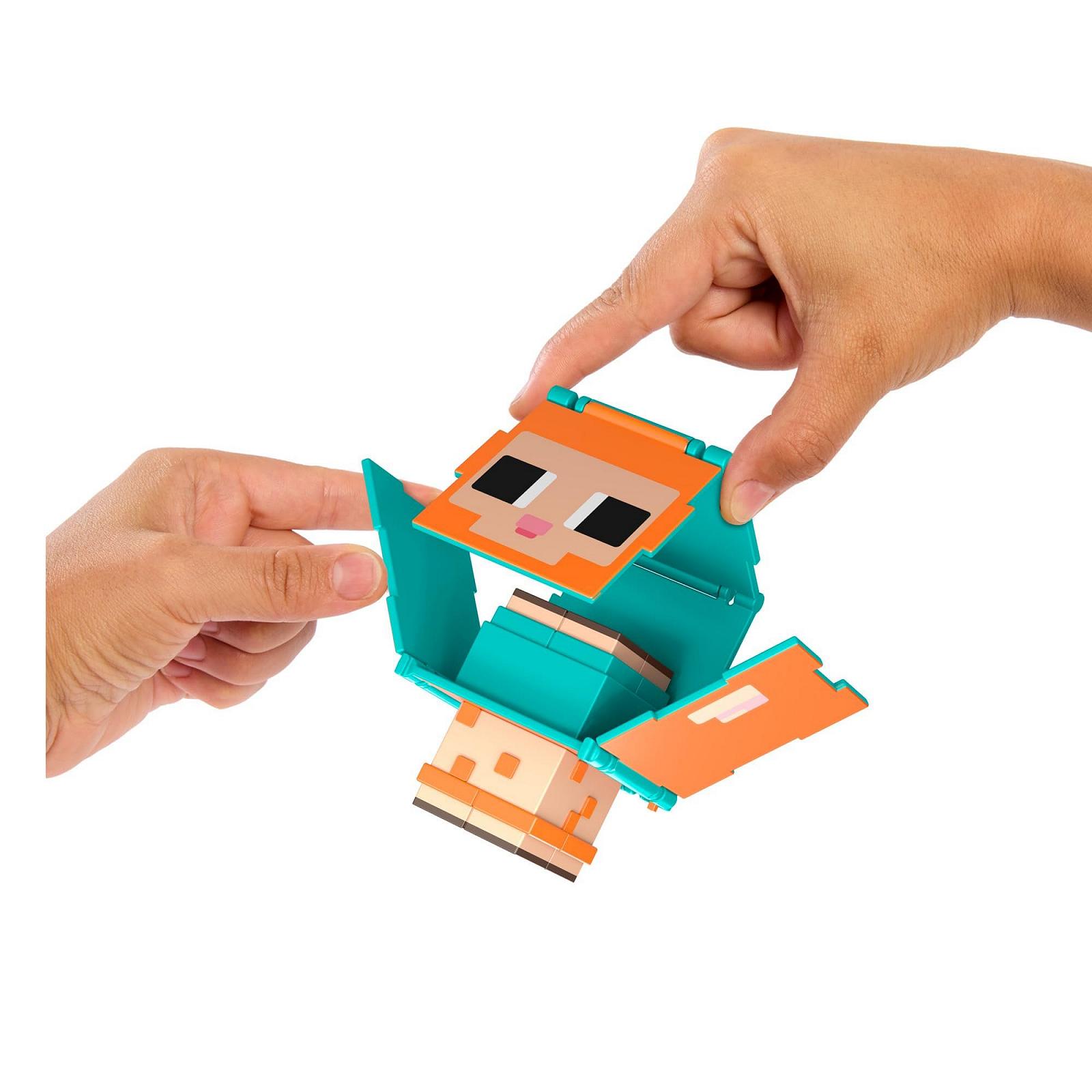 Фигурки Mattel Minecraft Flippin' Figs Овца и Курица 2-в-1 с большими головами и пиксельным дизайном, фото №2