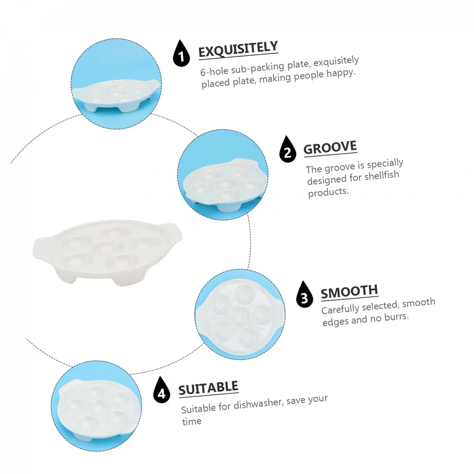 Форма для запекания улиток керамическая с отверстиями белая для духовки, фото №3 Форма для запекания улиток керамическая с отверстиями белая для духовки, фото №3
