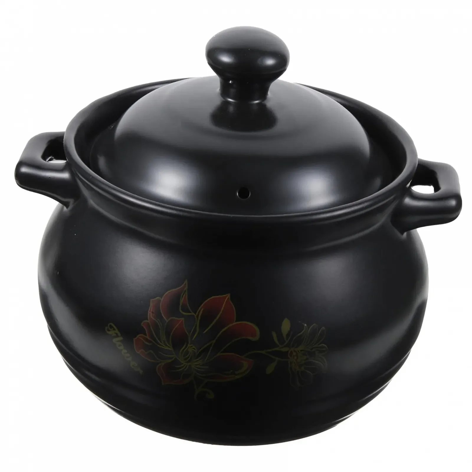 Керамическая кастрюля VICASKY 2 л с крышкой Черная, фото №1