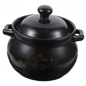Керамическая кастрюля VICASKY 2 л с крышкой Черная - Фото 1