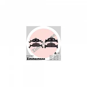 Комплект гальмівних колодок, дискове гальмо ZIMMERMANN 22402.160.1 для AUDI - Фото 1