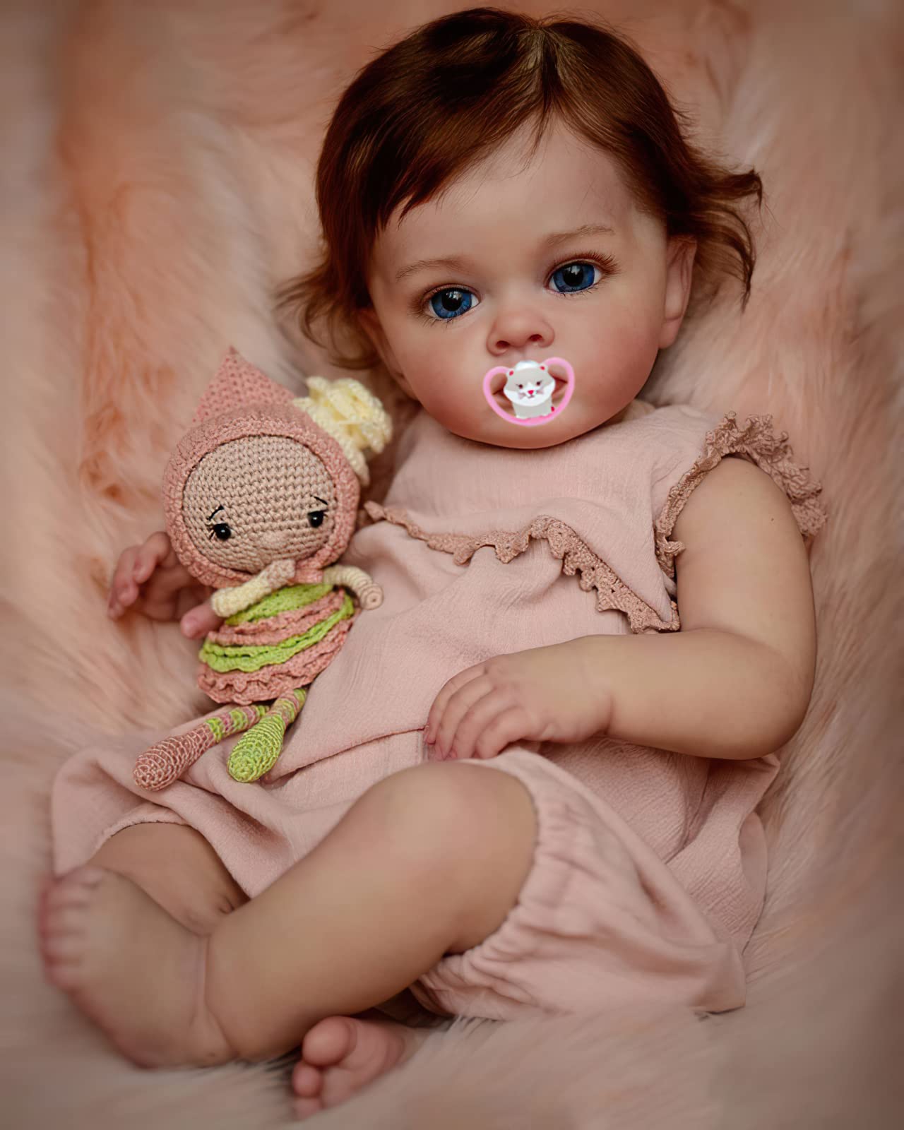Кукла MineeQu 60 см Lifelike Giant Baby Size Silicone Vinyl Reborn Baby мягкое тело для девочек, фото №2