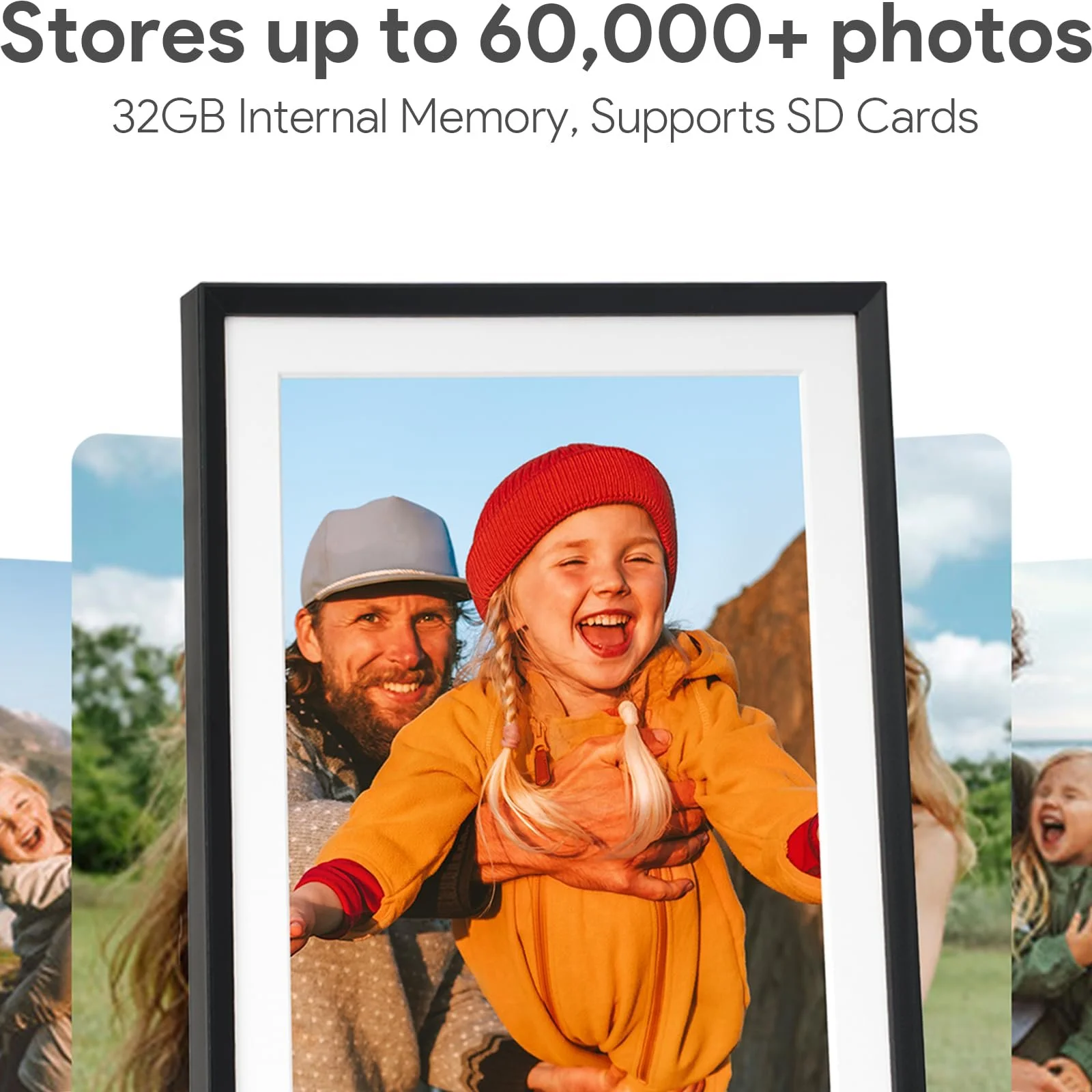 Цифровая фоторамка Euphro 10.1 дюйма 32 GB 1280 x 800 IPS Сенсорный экран USB-C, фото №4