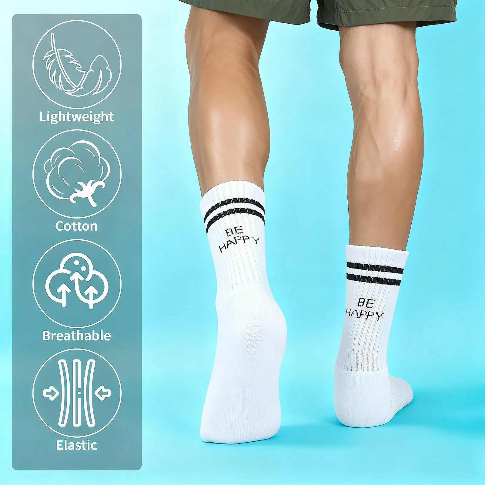 Тенісні шкарпетки, пачка з 3 штук, для чоловіків та жінок, фото №2