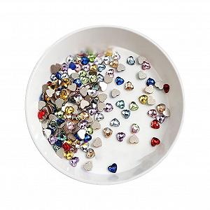 Стразы Сердцевидные 3 мм 100 шт Разноцветные synthetic.ua - Фото 1